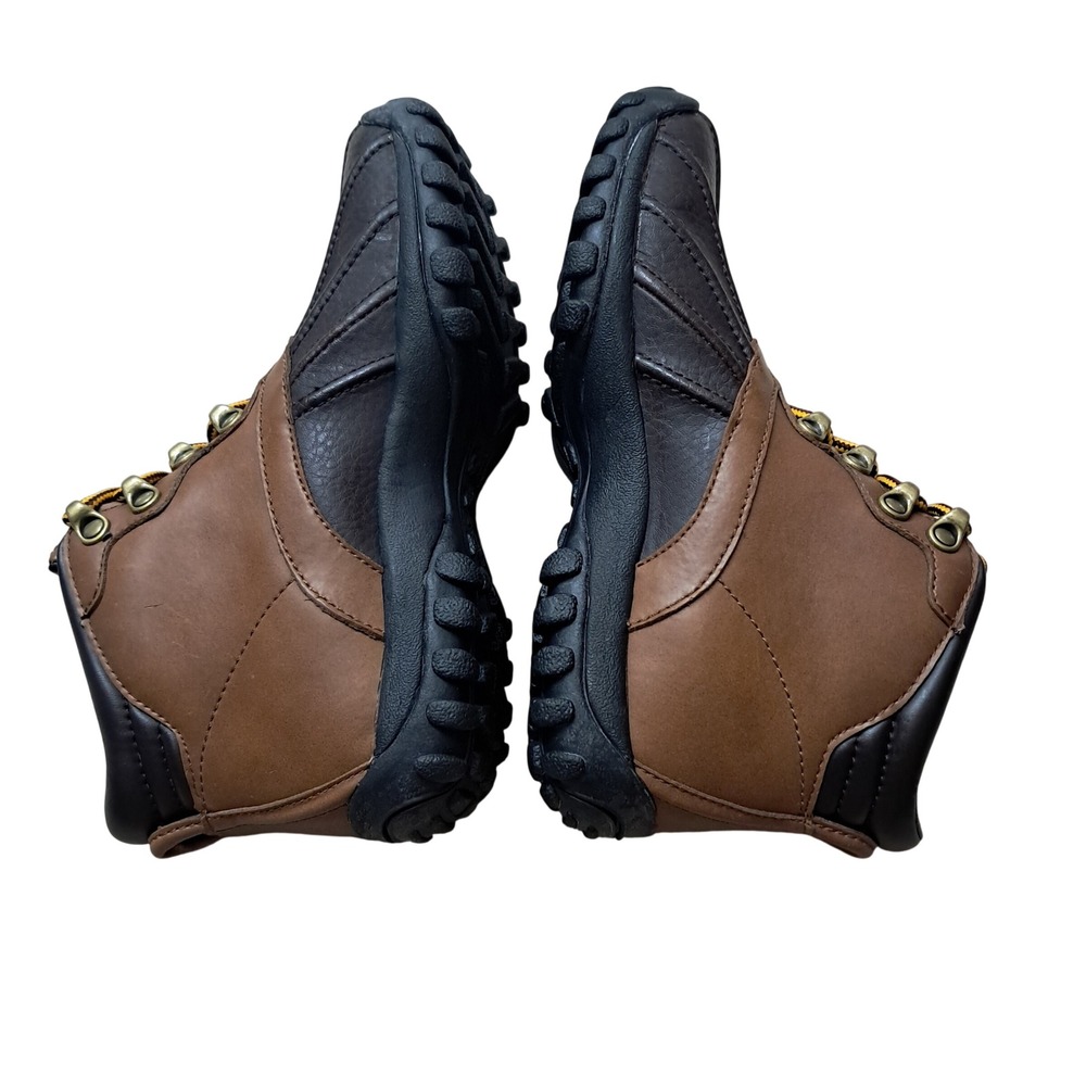 Ralph Lauren Polo Sport Duck Boots 6.5 Brown Leather Upper Low Top Lace Up - Picture 9 of 10